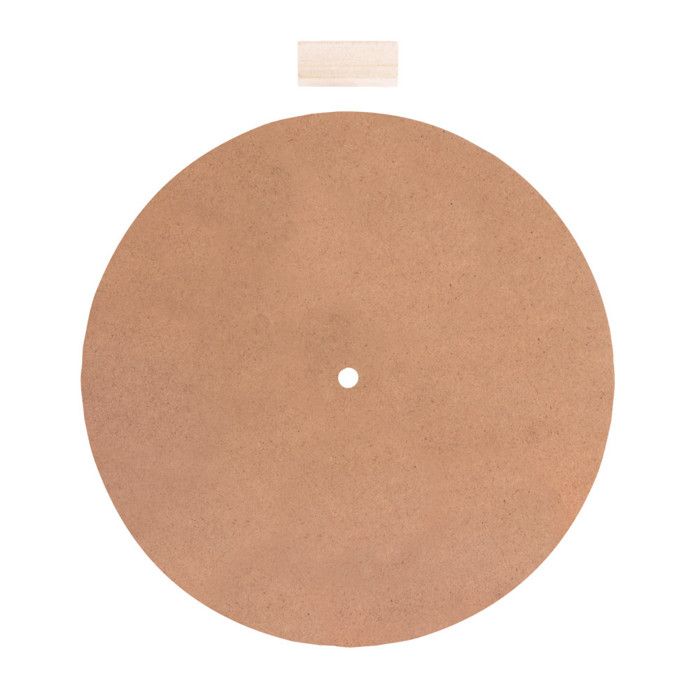 MDF Plaque - Rayher - 30cm - Hole for Clock - Brown - 4mm Thick