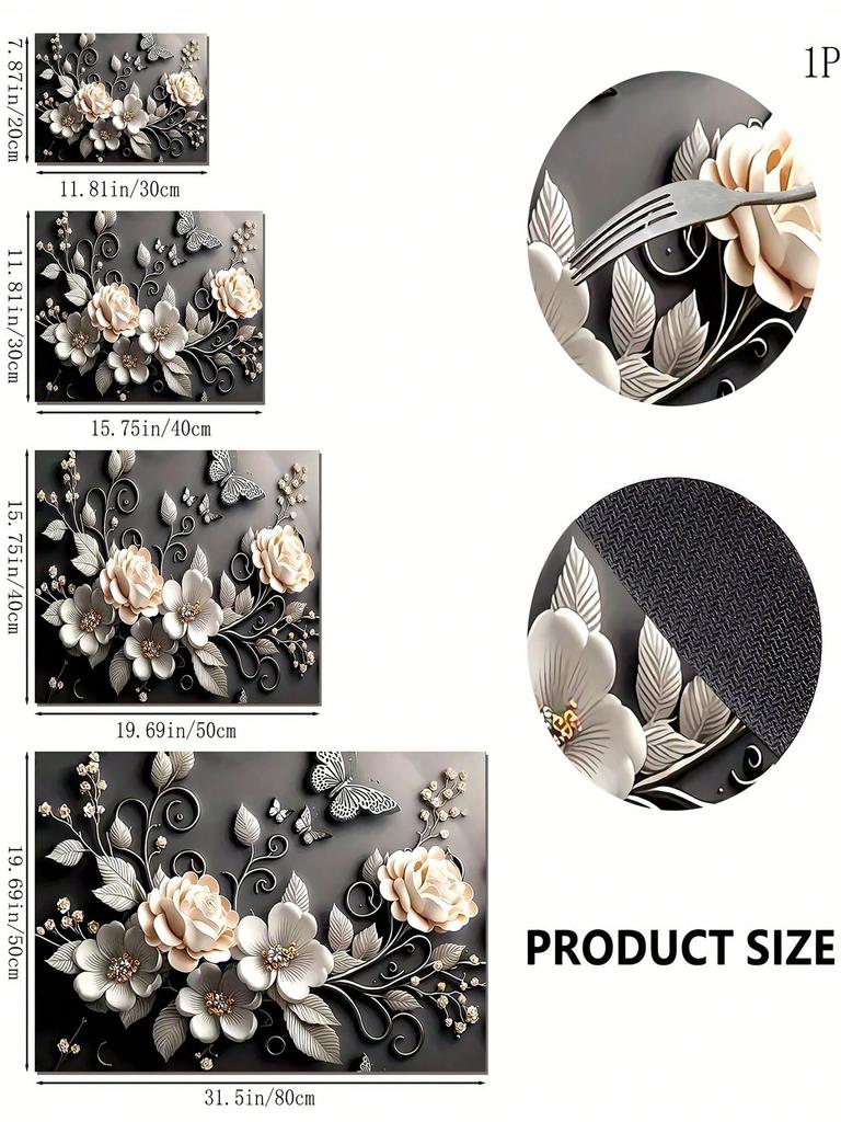 3D цветочный кухонный сливной коврик диатомитовая земля подставка под кофемашину быстросохнущая столешница теплоизоляционная подставка для столовых приборов