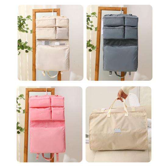 Сумка для хранения одежды, органайзер для чемодана, сумка большой вместимости с несколькими отделениями, пыленепроницаемая, подвесная, складная, органайзер для багажа