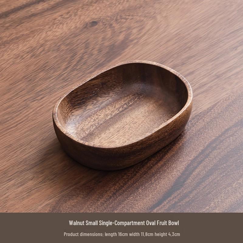 Универсальный поднос из японского ореха – Идеально подходит для подачи чая, фруктов или пиццы в отелях