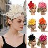 Шляпки-fascinator с перьями Цветочные аксессуары для волос Модный макияж Выпускной Женщины