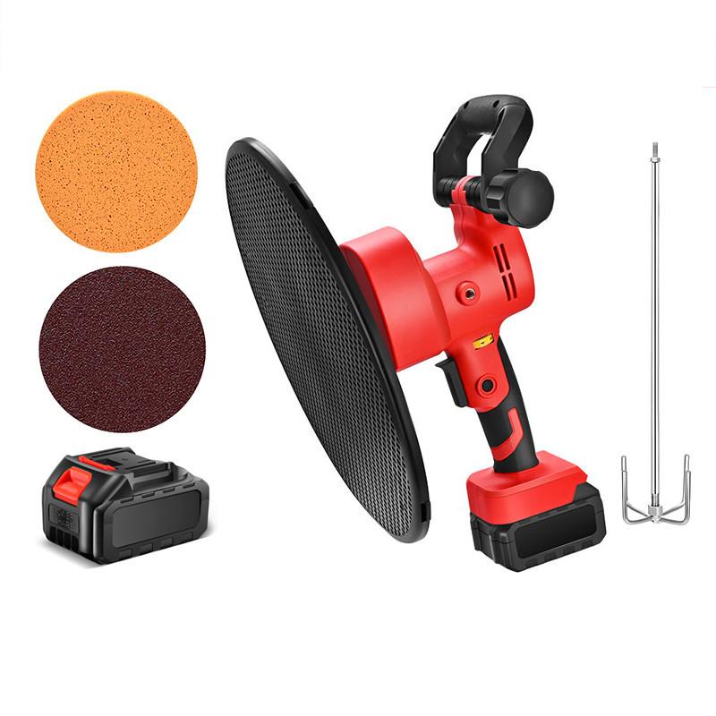 1700W Cement Plaster Sander Grinder with Auto Cement Mixing Rod Electric Concrete Mortar Trowel Wall Polishing Machine