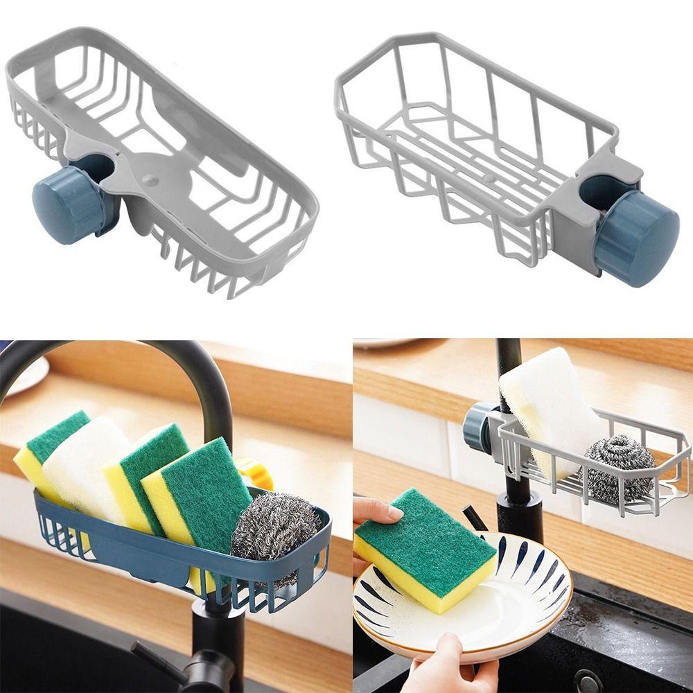 Регулируемый держатель для крана без сверления, хранение губок, прочная сушилка для раковины, ванная комната, кухня