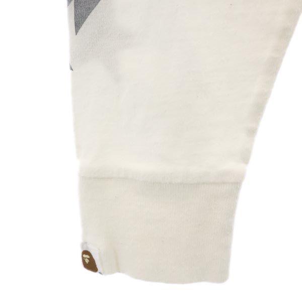 A Bathing Ape Сделано в Японии Футболка с длинным рукавом S Белая система Ron T Мужская Б/у