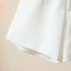 Women's Elegant White High-Waisted A-Line Wide-Leg Shorts, Summer 2026 Collection