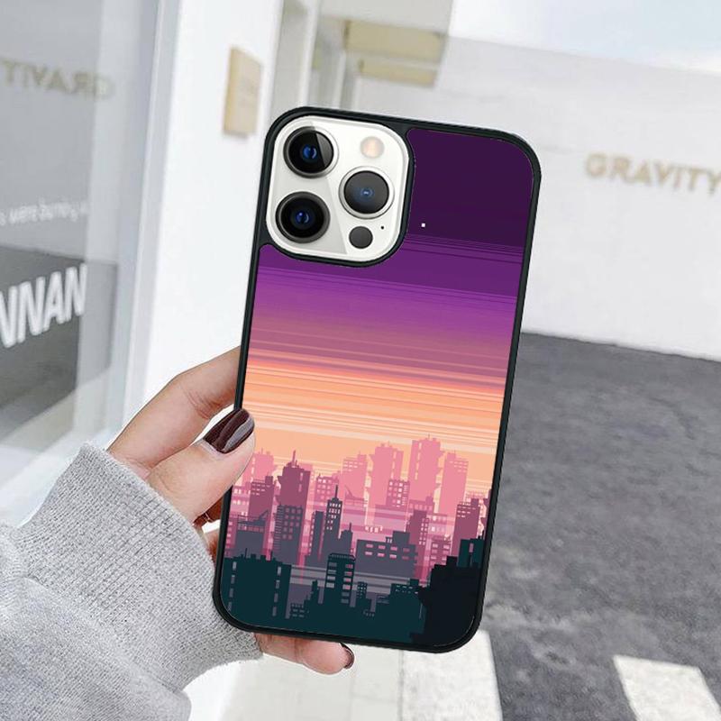 Cartoon City Lable Phone Case For iPhone 17 Air 15 16 Cover 11 13 14 Pro Max 12 Plus Max Fundas