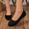 2024 Весна и Осень Модная женская обувь Лидер продаж Однотонные туфли с круглым носком и неглубоким воротом на низком каблуке без застежек Женские туфли на плоской подошве