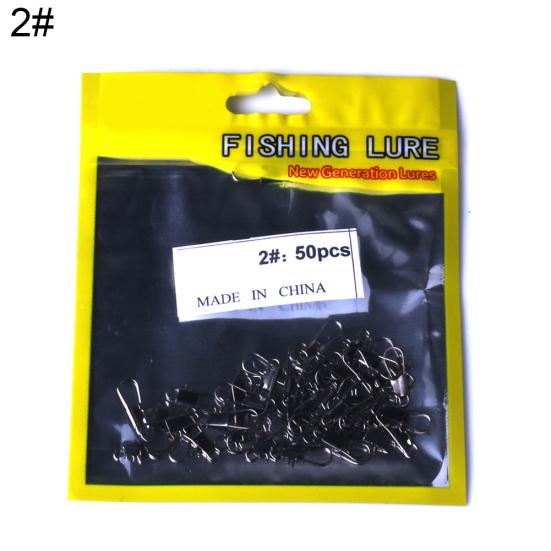 50 шт. быстродействующий поворотный шарнир с защелкивающимся подшипником, рыболовные снасти с соединителем и застежкой