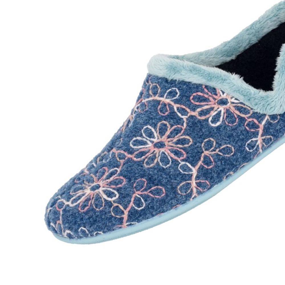 Sleepers Womens/Ladies Sara Flower Slippers