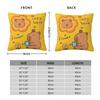 Cute Kapibara Capybara Pillow Case Cartoon Cushion Cover Soft Custom Pillow Cover Vintage Pillowcases For Sofa Home Decorative