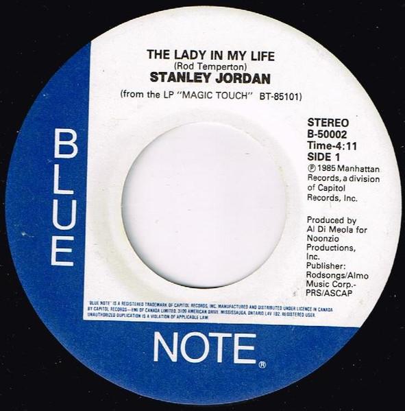 7-дюймовая пластинка STANLEY JORDAN The Lady In My Life B50002 Blue Note 1985 Канада Джаз Б/у