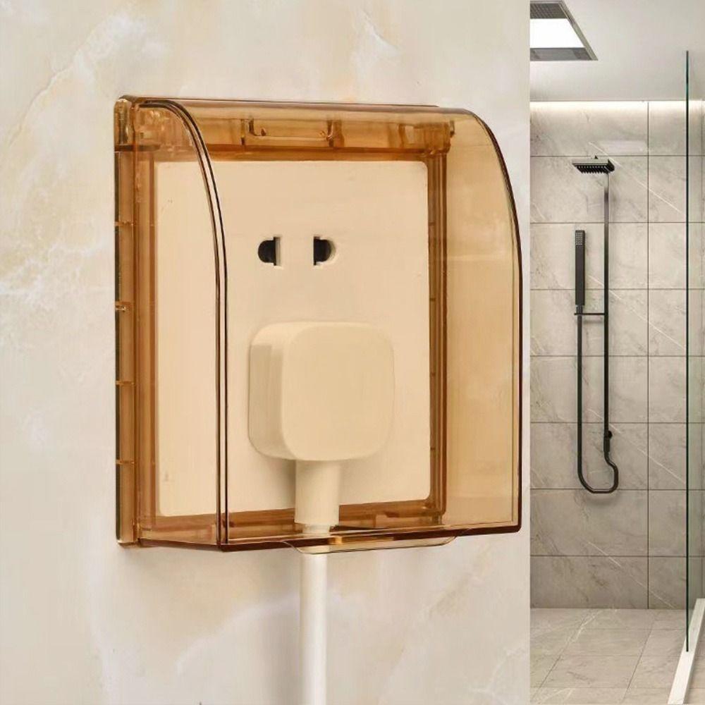 Пластиковая розетка, водонепроницаемая коробка, самоклеящаяся электрическая вилка, крышка переключателя, защитная крышка для ванной комнаты