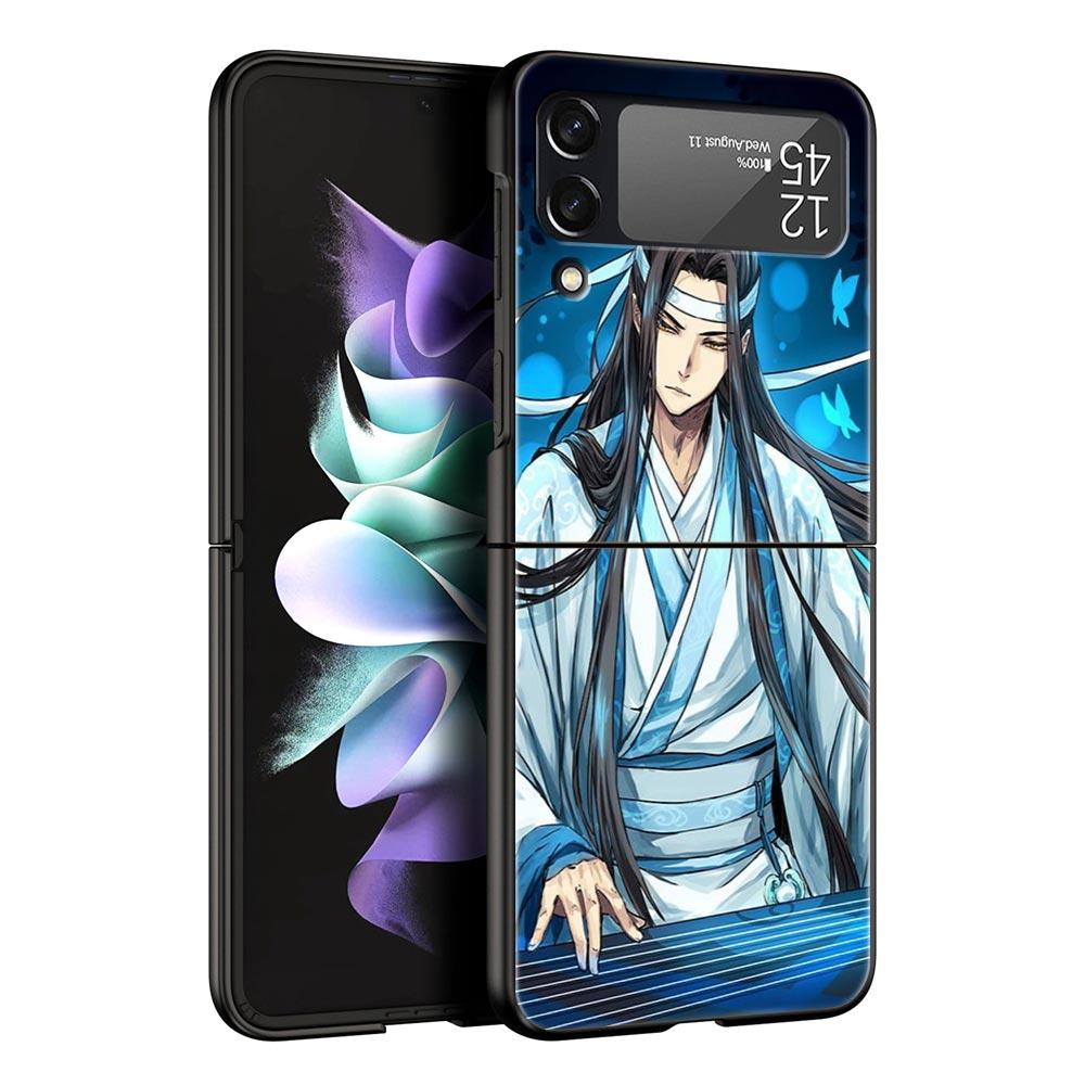 Чехол для телефона MDZS Anime Mo Dao Zu Shi Wei Wuxian для Samsung Galaxy Z Flip 3 4 5, черный, складной, жесткий, защитный чехол для ПК