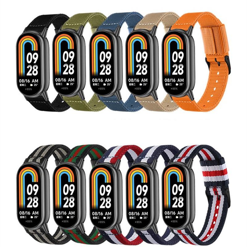 Нейлоновый ремешок-петля для Xiaomi Mi 8 Pro Redmi Watch 4 Xiaomi Mi Band 8 7 6 5, сменный браслет, плетеный спортивный ремень, быстросъемный ремешок для часов