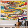 Colorful Chinese Dragon in Clouds Pattern Wall Hanging Tapestry Decorative Tapestry Home Decor for Bedroom and Living Room