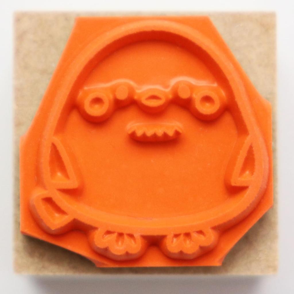 Cute Tit White Impression 17mm Long x 17mm Wide Long-tailed Stamp, Bird/Animal, Size