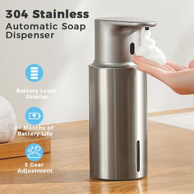 Автоматический дозатор мыла для сенсорного дозирования пенного мыла - 480 мл, перезаряжаемый сенсорный прибор для мытья рук