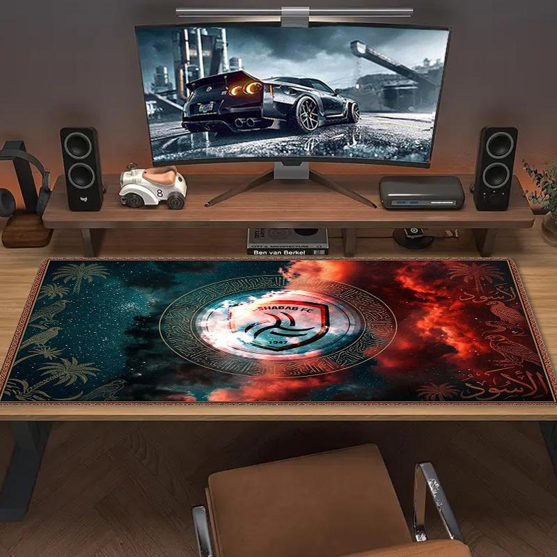 Al Shabab Club Color Mouse Pad Large Gaming Table Cushion Non-slip Laptop Tablet Big Mousepad XXL Mat Mini PC Playmat With Lock edge