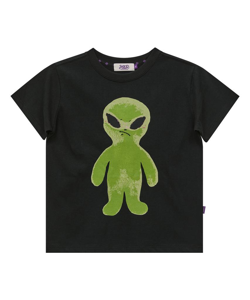 HOODHOOD Alien Graphic Short Sleeve T-Shirt Black