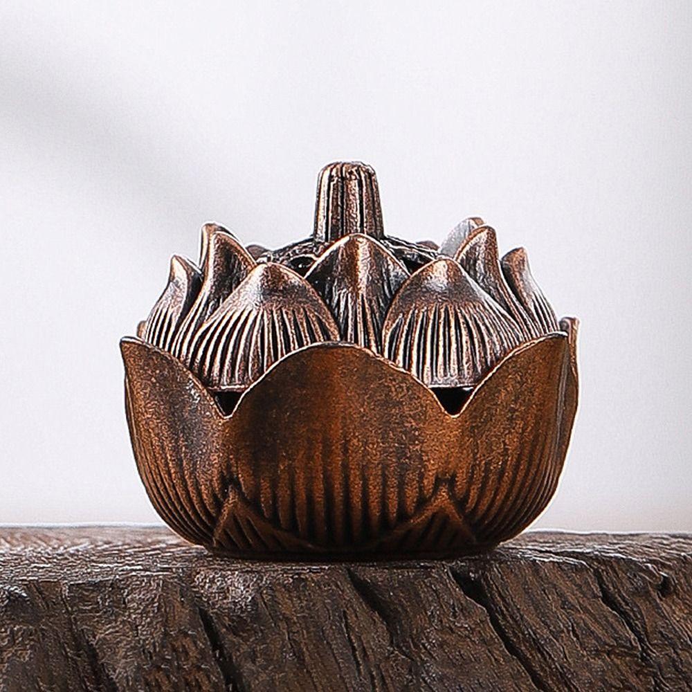 Маленькие украшения, лотос, ароматерапевтическая печь, украшение для домашнего интерьера, курильница из сплава