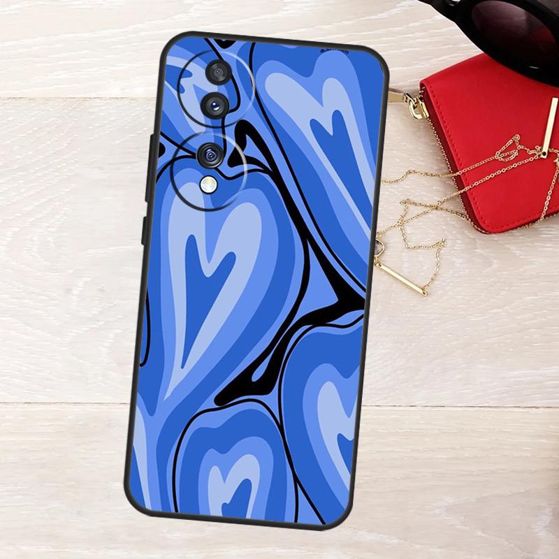 Brown Purple Hearts Swirl Pattern Case For Honor Magic 8 7 5 6 Pro X9a X9b X9c X9d X8c X8b Win RT 50 70 90 200 400 Lite Cover