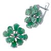 Silver Earrings with Natural Emerald 4.03ct (2027638)