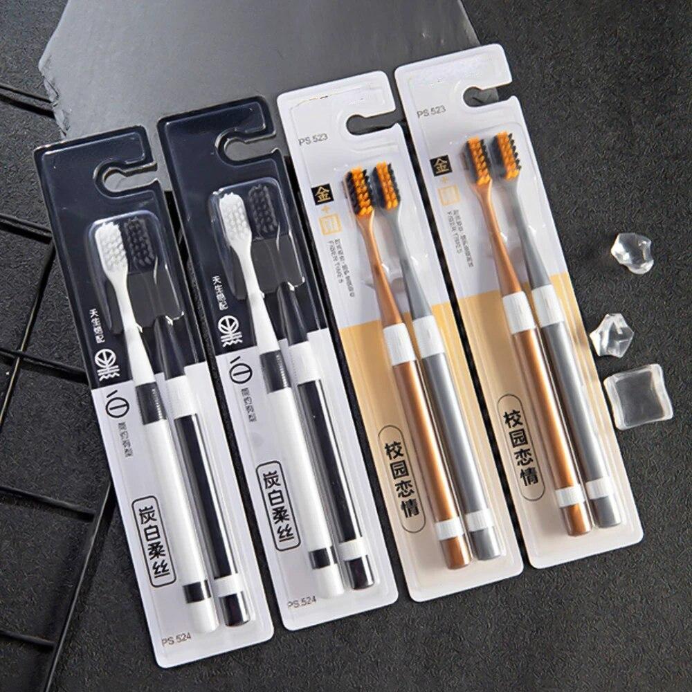 2 шт./компл. мягкая зубная щетка с маленькой головкой, зубные щетки с ультратонкой щетиной, зубные щетки для зубов, инструмент для чистки полости рта