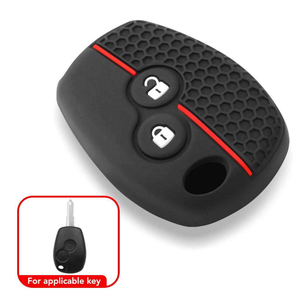 Silicone Car Key Case Cover 2 Buttons For Renault Kangoo DACIA Scenic Megane Sandero Captur Twingo Modus