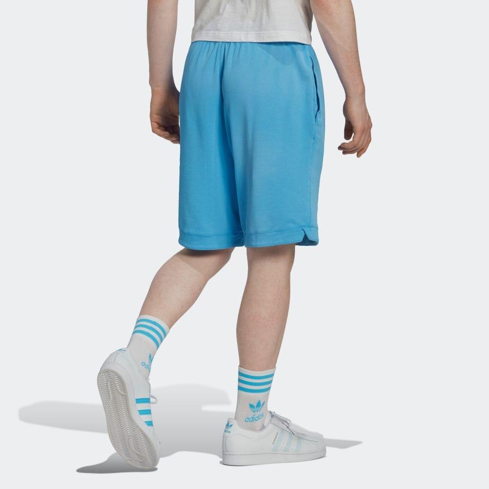 adidas Мужские спортивные шорты из натурального хлопка Originals Essentials+, небесно-голубые HK7504