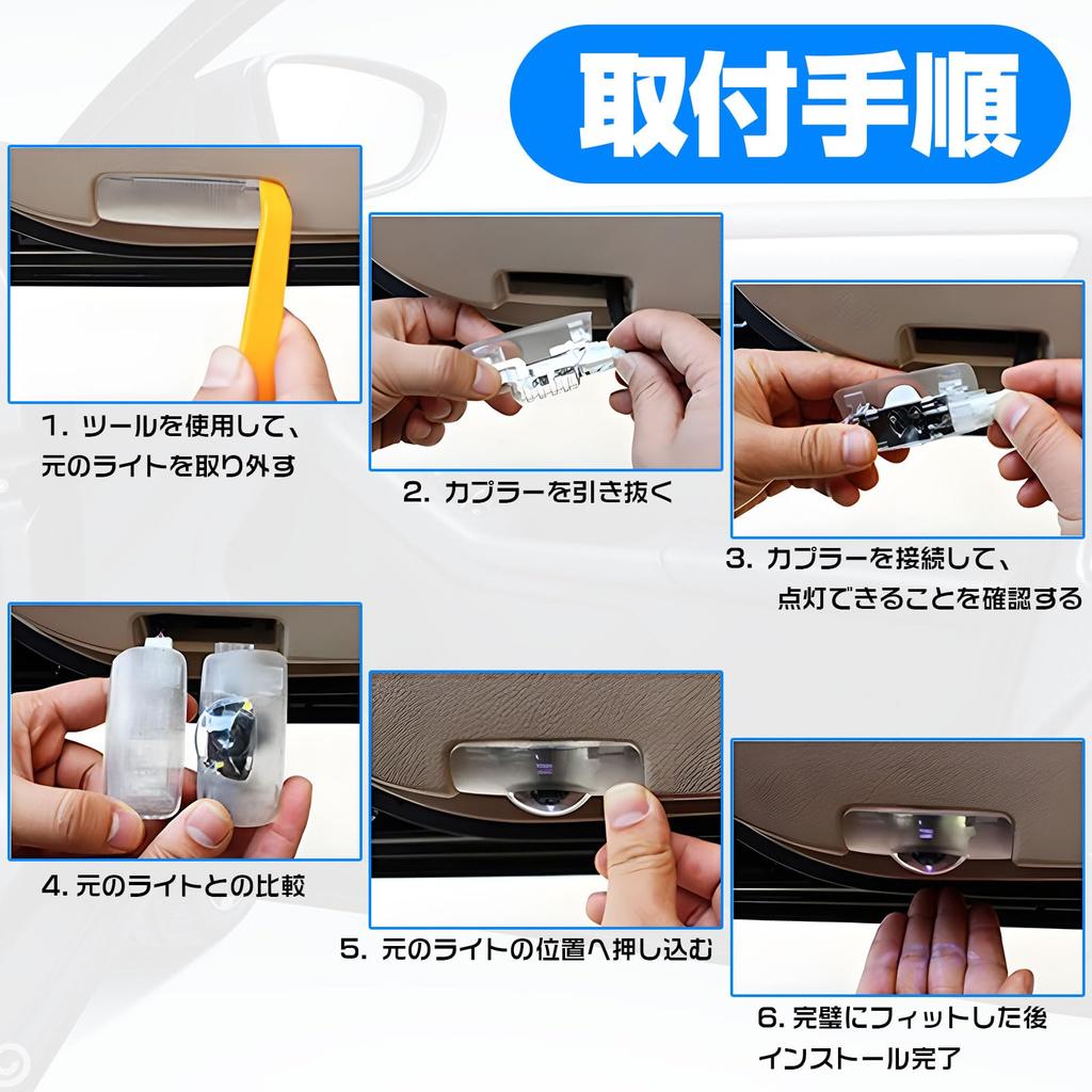 Автомобильная подсветка салона, Подсветка приветствия двери, Аксессуары для запчастей серий Harrier 80/60/30, Набор из 2 шт.,