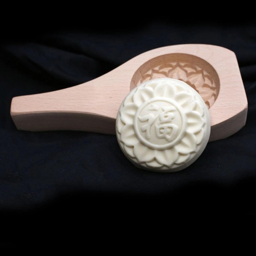 Manual Wood Baozi Mold 3D Mooncake Molds Mung Bean Cake Mold Steamed Bread Mold  Mid-autumn