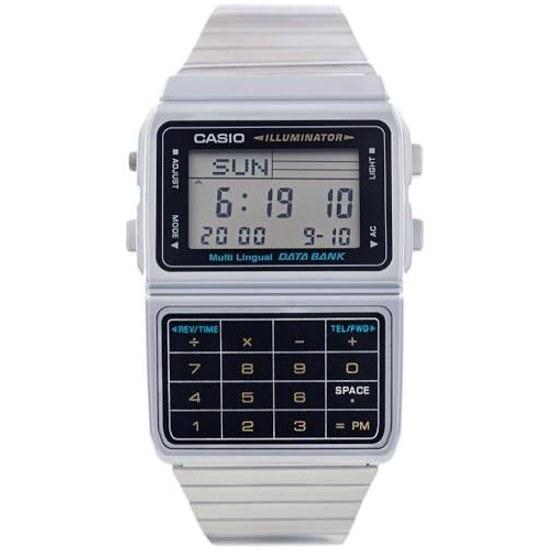CASIO Data Bank унисекс наручные часы DBC-611-1DF серебристый зарубежная модель