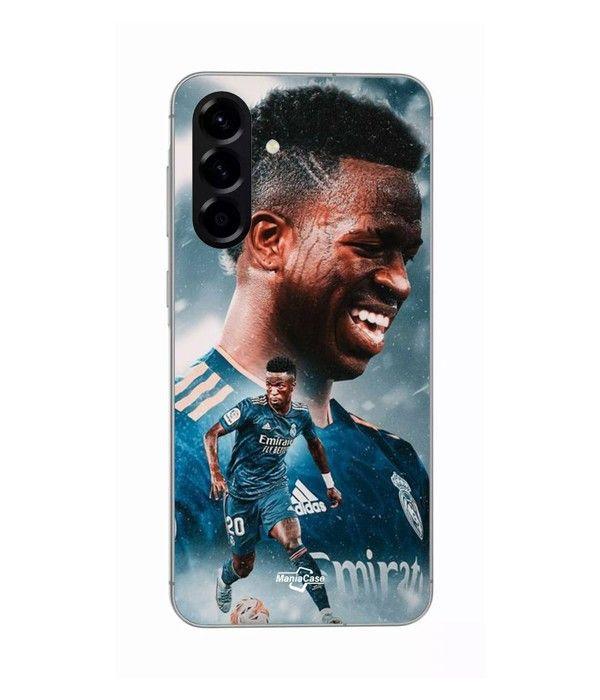 Чехол - Maniacase - Samsung Galaxy A36 - Винисиус Жуниор - Синий - Мягкий силикон