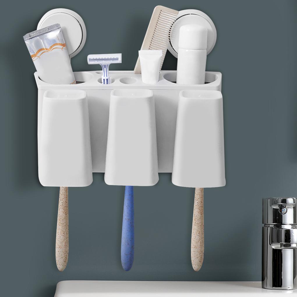 Держатель зубных щеток, органайзер, настенный держатель для зубной пасты в ванной, контейнер для ополаскивателя полости рта