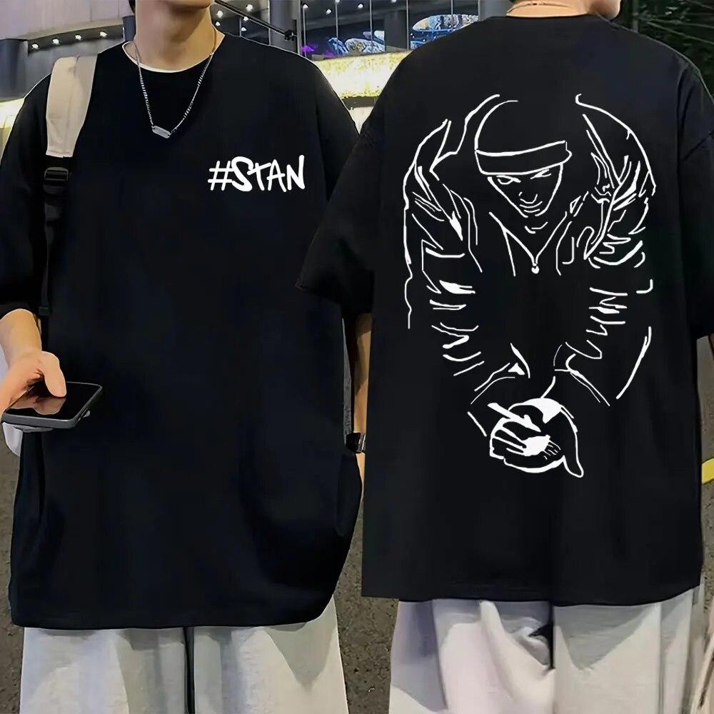 Rapper Eminem Stan T-shirt Vintage 90s Hip Hop Punk Tshirt Unisex Harajuku Clothing Oversized Male Tops T Shirt Streetwear Unisex
