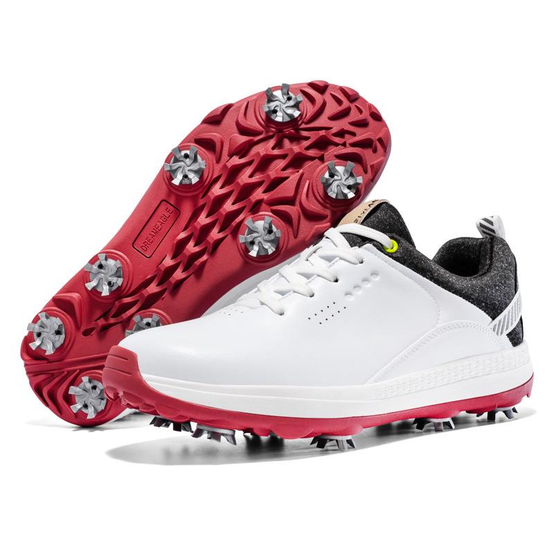 Мужские кроссовки для гольфа Cross Golf, на шнуровке, без шипов, дышащие, повседневные, для улицы