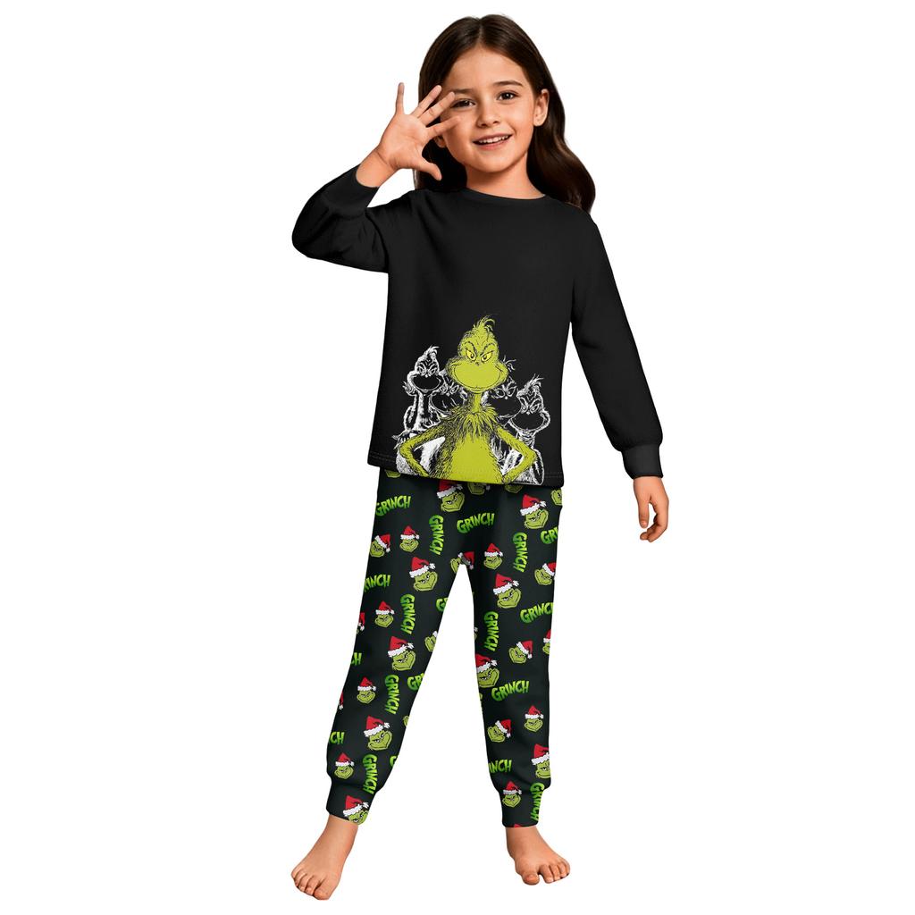 Children's  Boys And Girls Thin Two-piece  Long-sleeved Pants Two-piece