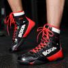 New Boxing Shoes Professional Men's and Women's Wrestling Shoes Indoor Training Shoes Breathable High-top Free Fighting Sanda Fitness Shoes