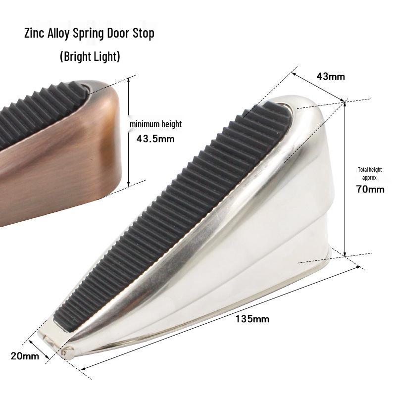 Пружинный противоударный дверной стопор и держатель с ветрозащитной клипсой