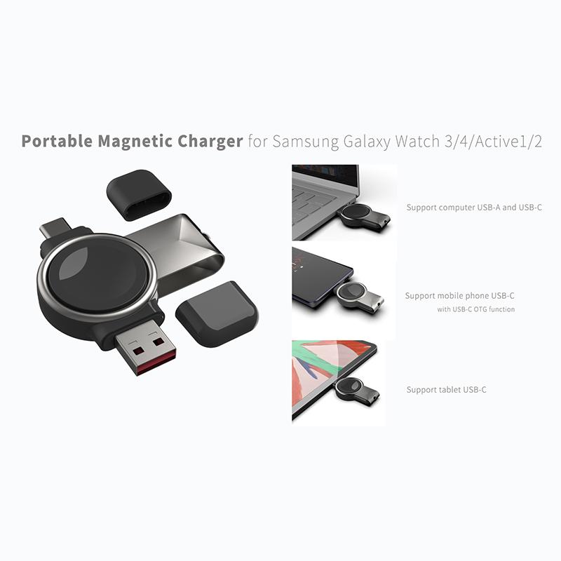 Быстрая магнитная зарядка для Galaxy Watch 6/5Pro/5/4/3 Active 1 2 Зарядка 40/42/44/46 мм Часовой блок питания