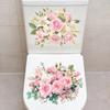 Flower Bathroom Toilet Stickers Home Wall Waterproof Wall Stickers