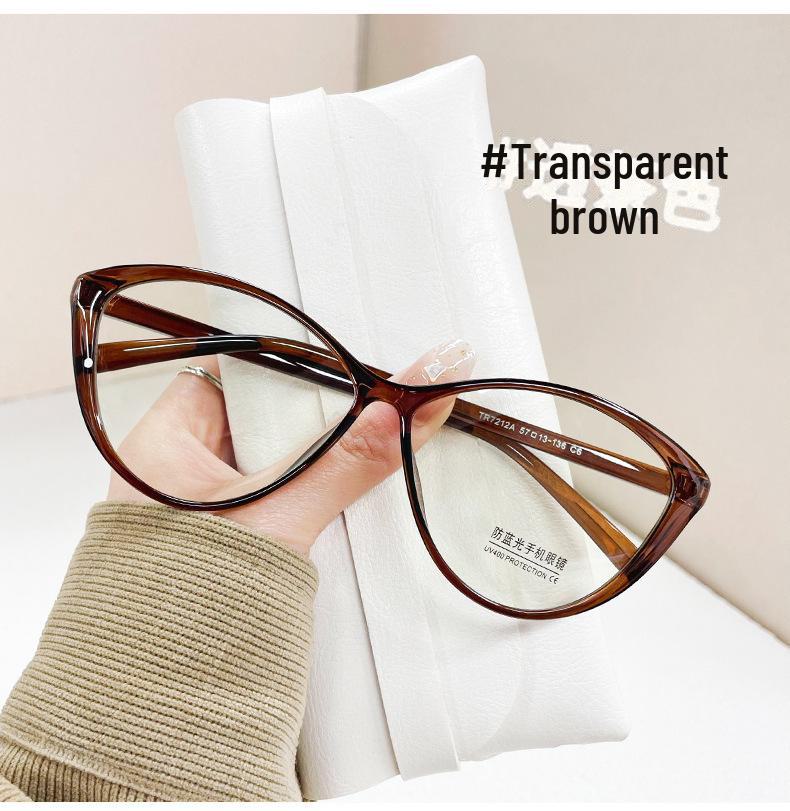 Очки Xiaohongshu Cat-Eye Anti-Blue Light для женщин: Стиль колледжа с металлическими петлями