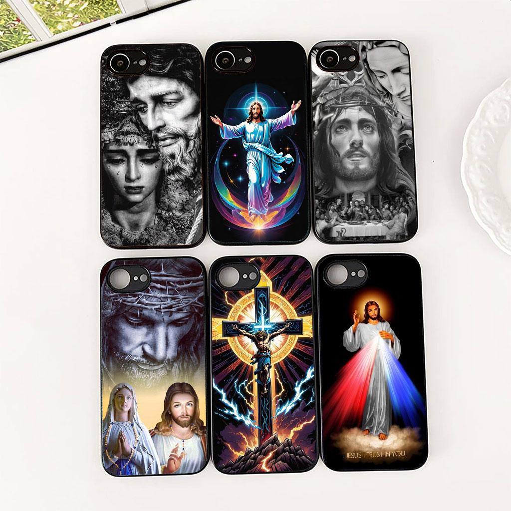 Phone Cover for OPPO A18 A16 A80 A40 A17 A15 A38 A78 A79 A54 A57 A58 A60 4G 5G Casing Soft Case God Jesus Judah Jehovah Cross