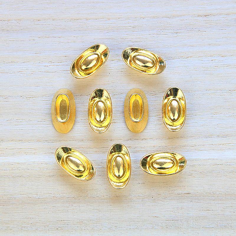 5Pcs Ingot Gold Chinese Yuan Bao Wealth Golden Statue Ingots Decor Ornament Decorative Year Bar Lucky Money Prosperity Figur