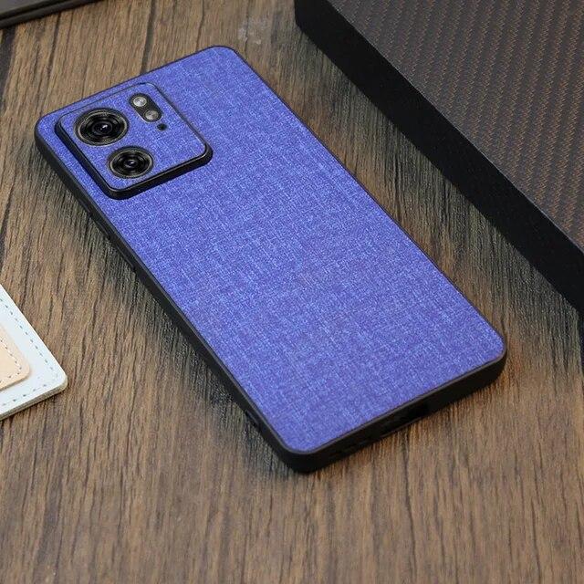 Cloth Canvas Hybrid Hard Phone Case for Motorola Edge 40 40 Neo G84 Edge 2023 Matte Shockproof Back Cover