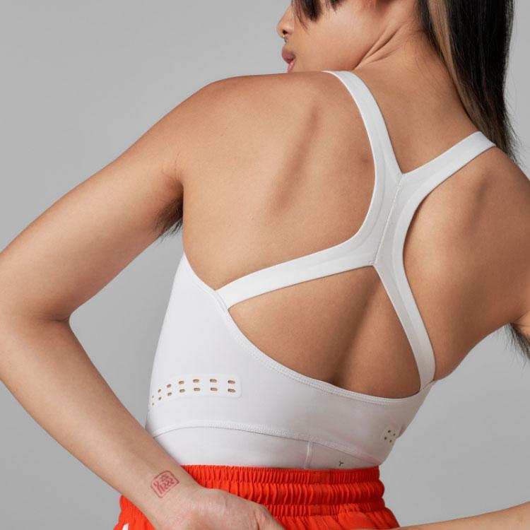 adidas Женский спортивный топ-майка Stella McCartney TruePurpose с перекрестной спинкой Белый HD9100
