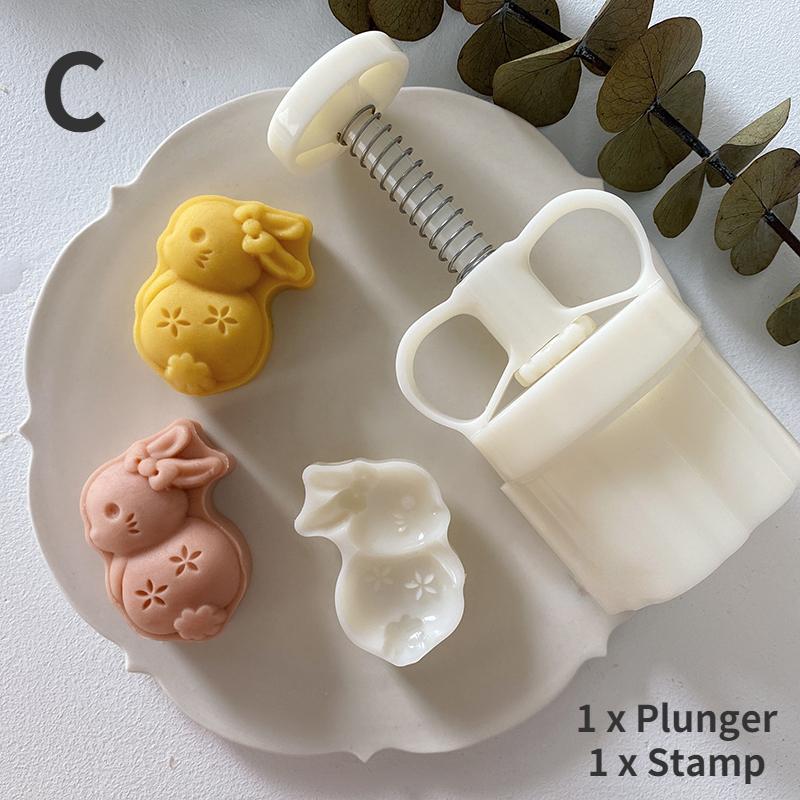 2/4 шт., 50 г, 3D форма кролика, 50 г, формы для лунного кекса, многоцелевой многоразовый инструмент для украшения праздничного печенья