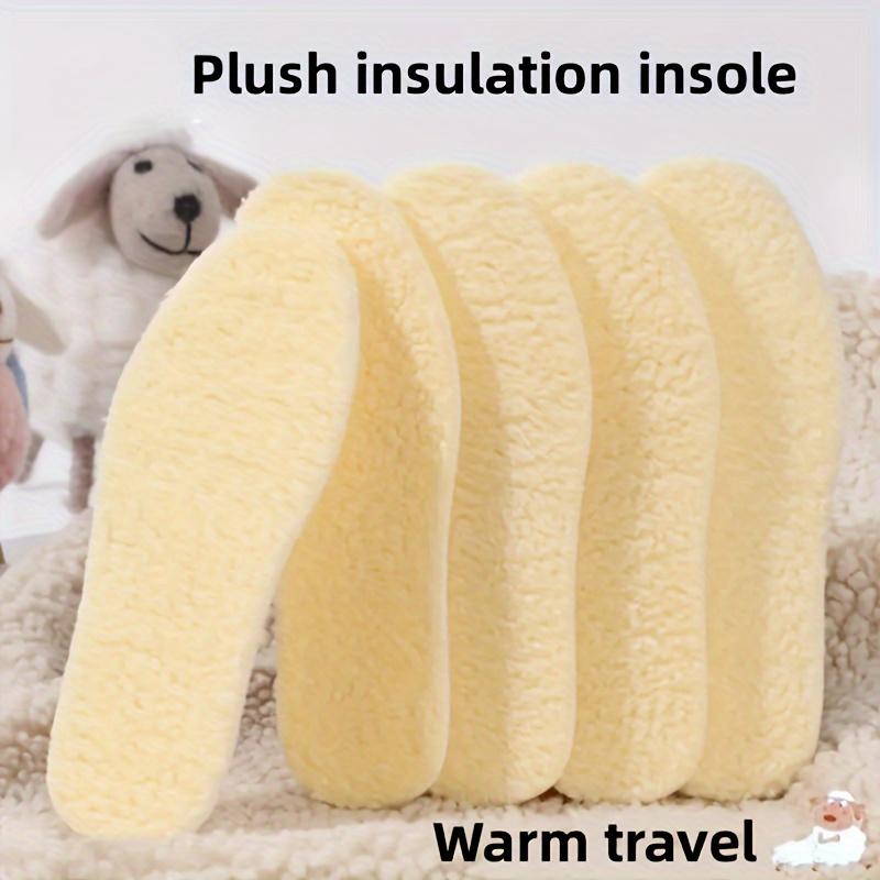 1 пара зимних плюшевых стелек, мягкие и утолщенные, можно резать меховые, впитывающие влагу, мягкие и удобные теплые стельки