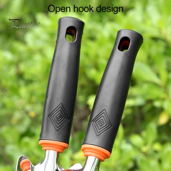 Набор садовых лопат из нержавеющей стали, 3 шт./компл., противоскользящая резиновая ручка, портативный заостренный наконечник для копания, садовый мастерок, посадка газона, трехзубая лопата