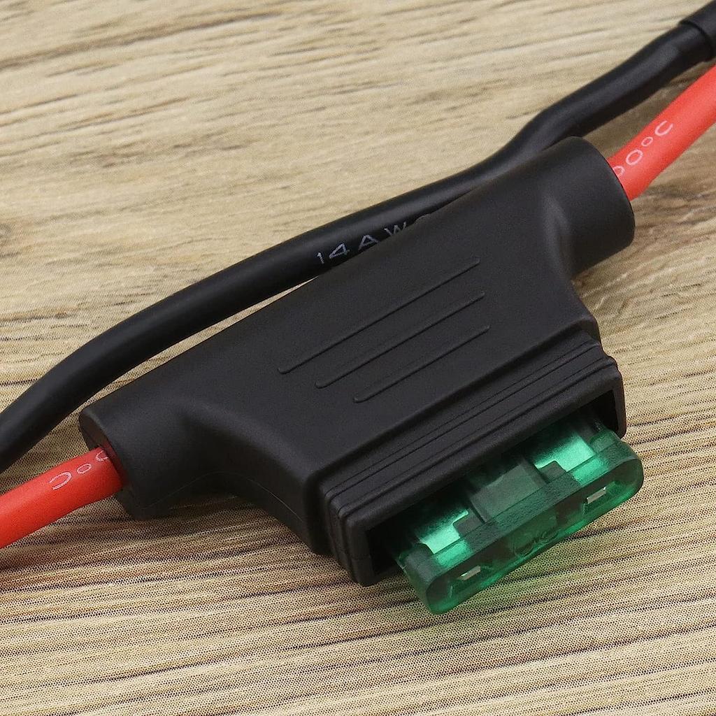 2-Pack XT60 Male to XT60 Female Extension Cable with 30A Fuse | 12AWG Silicone Wire | For E-Bikes, RC Drones, Quadcopter, Charger